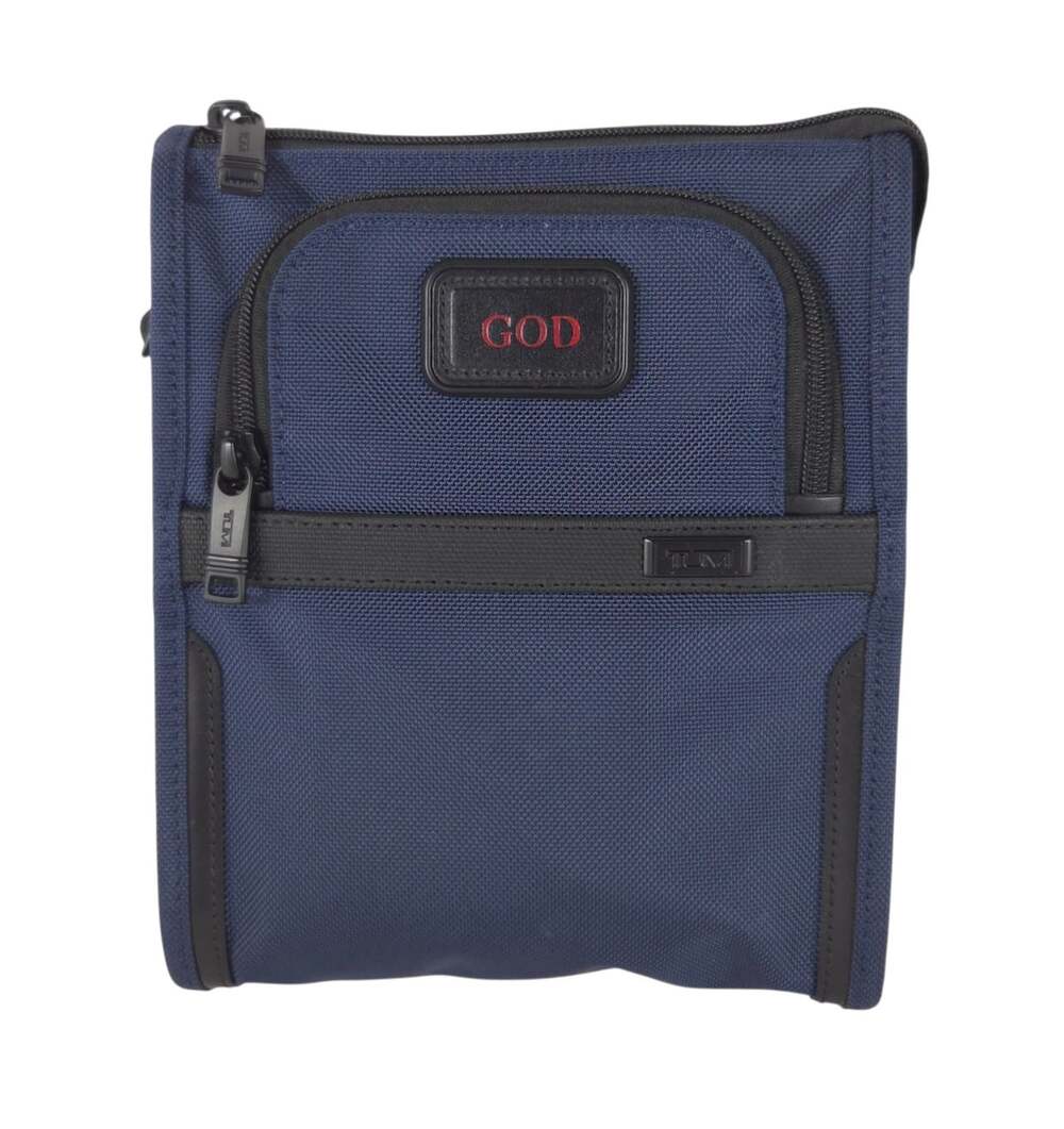 Tumi Alpha 3 Small Crossbody Bag Mens Blue Ballistic Nylon $225